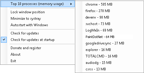 My Memory Monitor screenshot